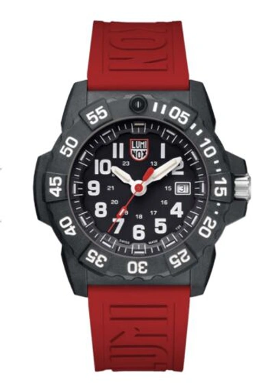Pre-owned Luminox X Volition Navy Seal Set 45 Mm Dive Swiss Made Watch 3501.lm.vo.set