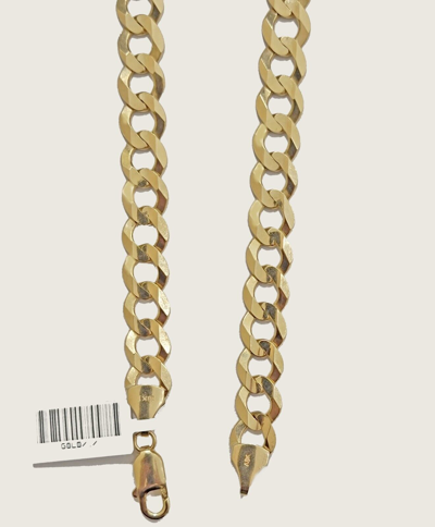 Pre-owned My Elite Jeweler Solid 10k Yellow Gold Cuban Curb Link Chain Necklace 9mm 22 Inch Mens, Real 10kt