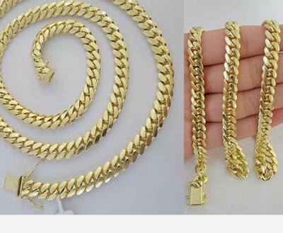 Pre-owned My Elite Jeweler Solid 10k Yellow Gold Miami Cuban Link Chain Necklace 22" 7mm Heavy Weight, Real