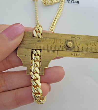 Pre-owned My Elite Jeweler Solid 10k Yellow Gold Miami Cuban Link Chain Necklace 22" 7mm Heavy Weight, Real