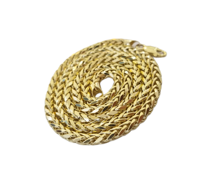 Pre-owned Globalwatches10 10k Yellow Gold Card Game Pendent 4mm Palm Chain 22" Inch Necklace