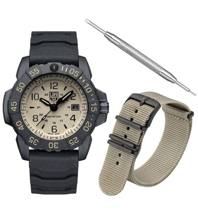 Pre-owned Luminox Xs.3251.cbnsf.set Navy Seal Foundation 45 Diver Watch Sapphire Crystal