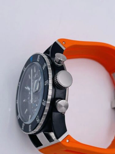 Pre-owned Locman Watch  Montecristo Chrono 512kor/735 Rubber Orange On Sale