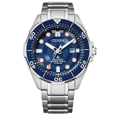 Pre-owned Citizen Watch Bn0208-54w Men's Silver Blue Round Face The First Avenger Model Jp
