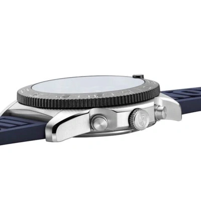 Pre-owned Luminox Pacific Diver Xs.3143 Chrono 44mm Blue Rubber Steel Quartz Men's Watch