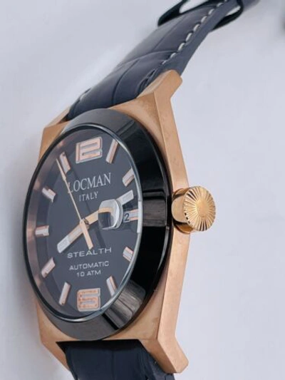 Pre-owned Locman Watch  Stealth Automatic 205kpla/565 1 21/32in Skin On Sale