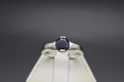 Pre-owned Black Diamond 1.50cts 7.30mm Men's Real  Treated Ring $1050 Retail Value In Fancy Black