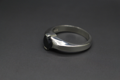 Pre-owned Black Diamond 1.50cts 7.30mm Men's Real  Treated Ring $1050 Retail Value In Fancy Black