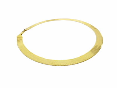 Pre-owned Globalwatches10 Real 10k Yellow Gold Herringbone 11mm Necklace Chain 22" Inch Lobster Lock Solid
