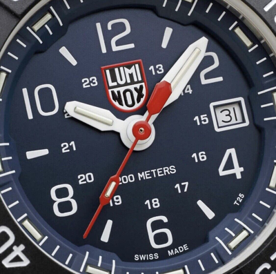 Pre-owned Luminox Xs.3253.cb Blue Dial Sports Sapphire Glass Rubber Swiss Made Watch