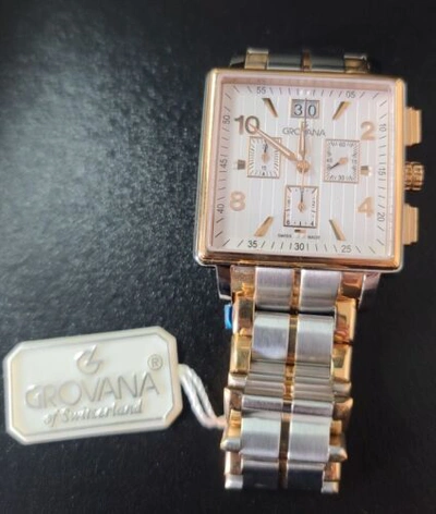 Pre-owned Grovana Swiss Made Watch For Men Model. 2095.9 Original Open Box And Tag