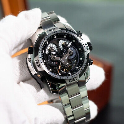 Pre-owned Reef Tiger Mens Sport Automatic Wrist Watches With Year Month Date Week Military