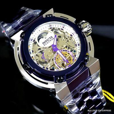 Pre-owned Invicta Reserve X-wing Automatic Day/night Moon Phase Skeletonized Watch