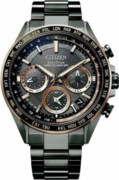 Pre-owned Citizen Watch Attesa Gps Satellite Eco-drive Radio Clock Cc4016-67e Actline Mens