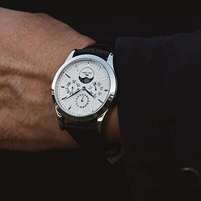 Pre-owned Karl-leimon Wristwatch Cpwh01 Moonphase Classic Pioneer Analog Date Calendar