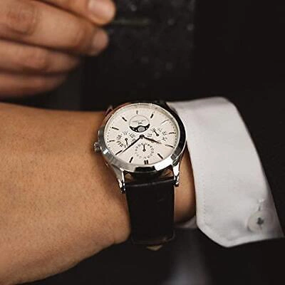 Pre-owned Karl-leimon Wristwatch Cpwh01 Moonphase Classic Pioneer Analog Date Calendar