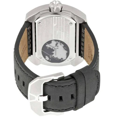 Pre-owned Sevenfriday Men's Watch V-series Silver Dial Power Reserve Leather Strap V1-01