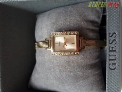 Pre-owned Guess W0134l2 Elite Divine Gold Watch Woman Swarovski Mejorofertarelojes