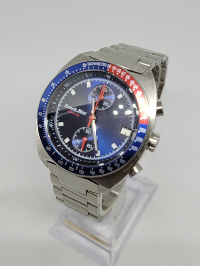 Pre-owned Detroit Mint Speedy Chronograph- Blue Pogue Dial Seiko Vk61