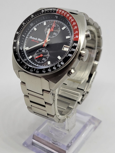 Pre-owned Detroit Mint Speedy Chronograph- Black Tire Dial Seiko Vk61