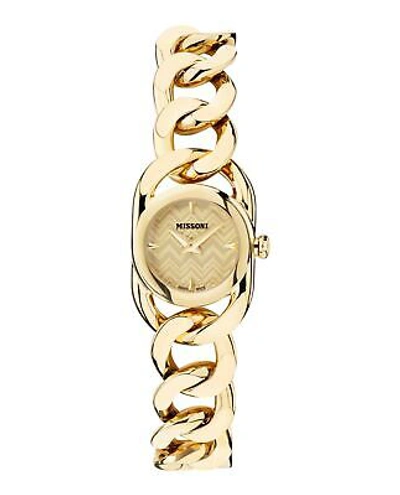 Pre-owned Missoni Womens Champagne 22.8 Mm  Gioiello Watch Mwsl00421