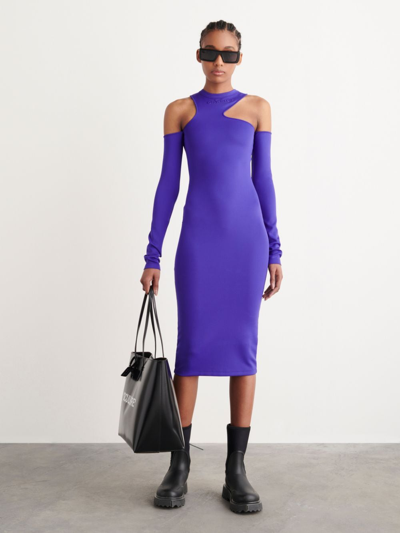 Shop Off-white Dress In Purple