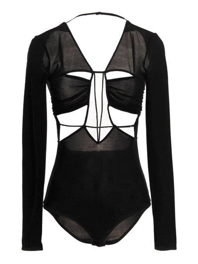 Shop Nensi Dojaka Cut Out Bodysuit In Black