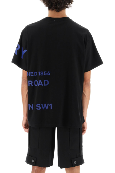 Shop Burberry Horseferry Lettering Print T-shirt In Black