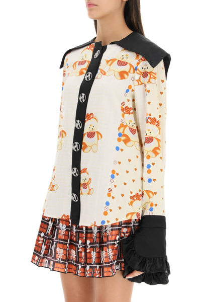 Chopova Lowena Spread-collar Graphic-print Shirt In Multicolor