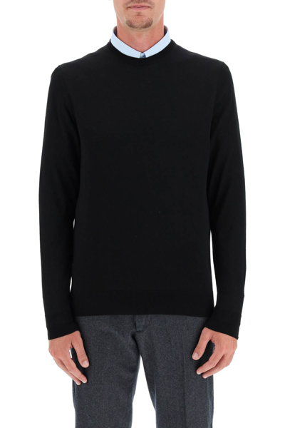 Shop Drumohr Lightweight Merino Wool Sweater In Black