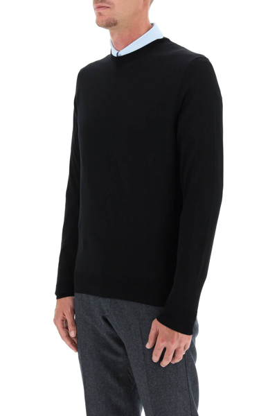 Shop Drumohr Lightweight Merino Wool Sweater In Black
