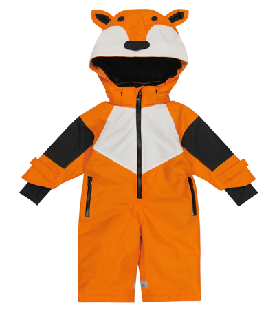 Shop Stella Mccartney Baby Fox Snowsuit In Arancio