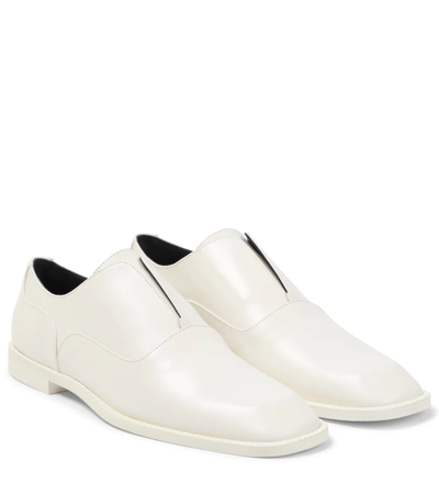 Shop Victoria Beckham Norah Leather Loafers In Off White