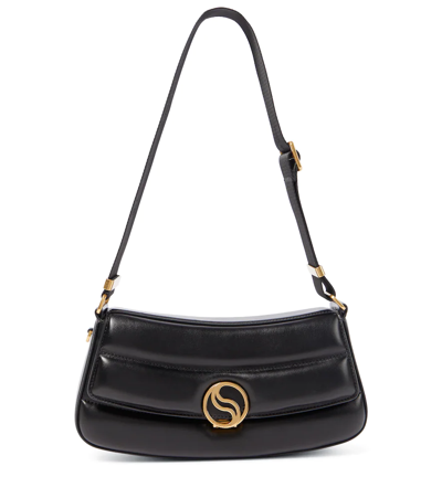 Shop Stella Mccartney S-wave Quilted Shoulder Bag In Black