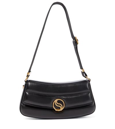 Stella Mccartney S-wave Quilted Shoulder Bag Female Black In Black