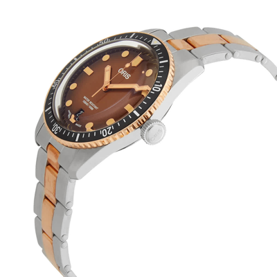 Pre-owned Oris Divers Automatic Brown Dial Watch 01 733 7707 4356-07 8 20 17