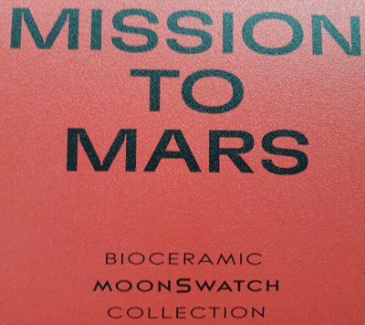 Pre-owned Swatch X Omega Mission To The Mars Moon Bioceramic So33r100