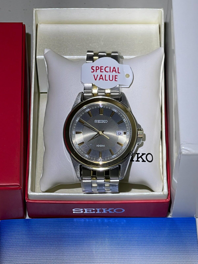 Pre-owned Seiko Sgeg90 Men's Watch 42mm Two-tone Steel Bracelet Japanese  Quartz Wristwatch | ModeSens