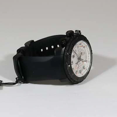 Pre-owned Timex Tx Series Linear White Dial Men's Chronograph Black Titanium Watch T3c313