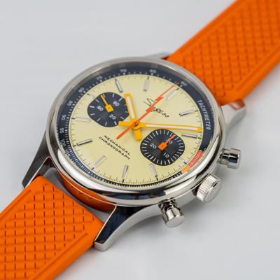 Pre-owned Sugess Watch Orange Lightning Chrono V2 Racing Seagull 1963 Swan Neck Chrono
