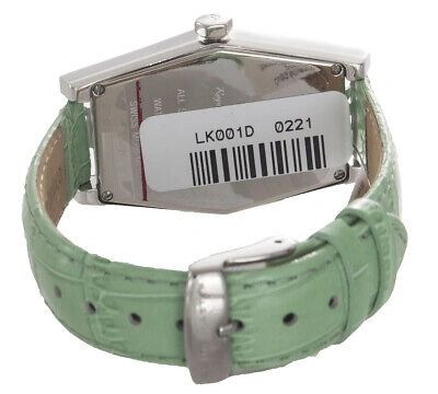 Pre-owned Royalty By Lil' Kim Aqua Master Lil' Kim Women's Green Mop Leather Diamond Watch Lk001d 0221