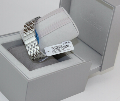 Pre-owned Michele Authentic  Csx 36 Silver Mirror Chronograph Mww03c000518 Womens Watch