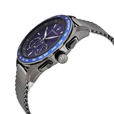 Pre-owned Maserati Traguardo Grey Stainless Steel Case And Strap Men's Watch. R8873612009