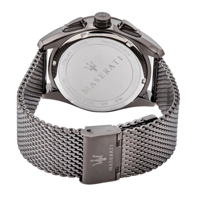 Pre-owned Maserati Traguardo Grey Stainless Steel Case And Strap Men's Watch. R8873612009