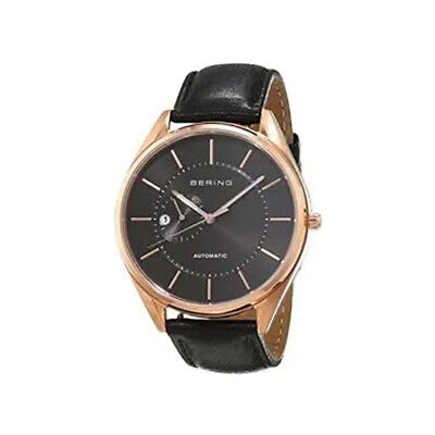 Pre-owned Bering Time Automatic Rose Gold Steel With Calfskin Strap Men's Watch. 16243-462