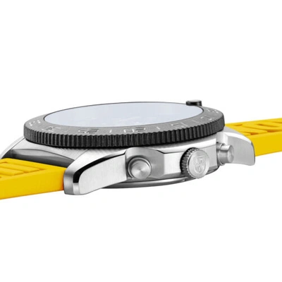 Pre-owned Luminox Xs.3145 Acific Diver Chronograph 44mm Yellow Rubber Strap Diver Watch