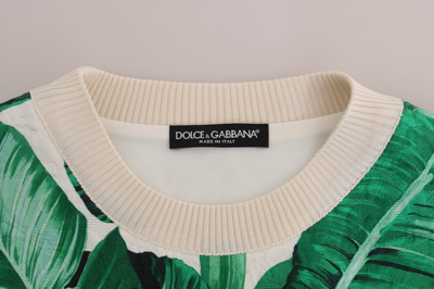 Pre-owned Dolce & Gabbana Sweater Pineapple Banana Sequins Crewneck It38 /us4/ S Rrp $3000 In Green