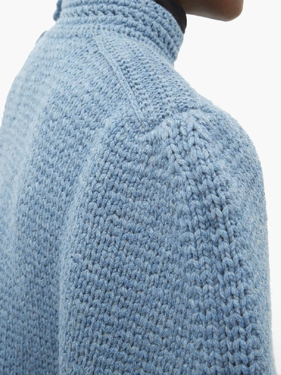 Pre-owned Marc Jacobs Wool And Cashmere Knitted Cape In Blue Xs S L Nds Rv$1500