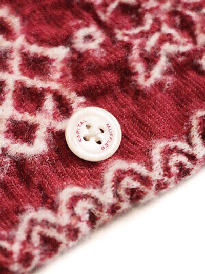 Pre-owned Kapital Capital Milling Wool Muffler "bandana Patchwork" Scarf 3colors Japan In Red