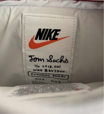 Pre-owned Tom Sachs Nike Exploding Poncho Waistpack | Nikecraft Mars Yard White